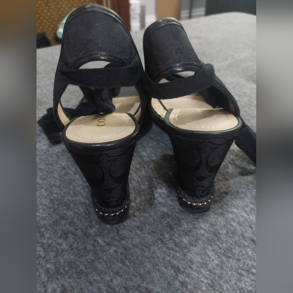 Coach Page Sig recycled summer wedge size 7.5 - Picture 3 of 9